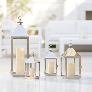 Manufacturers Stainless Steel Polished Candle <b>Lanterns</b> in Different Sizes for Home and Patio Decoration - Product Image 1