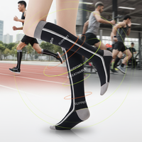 Chaussettes de compression graduée sans couture 20-23 mmHg pour le sport, la course, la récupération, hauteur genou, idéales pour l'été et les voyages