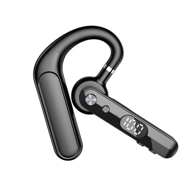 High-Class Open Ear Wireless Headphone 48-Hours Playtime LED Display Single-Sided Sports Headset for Business