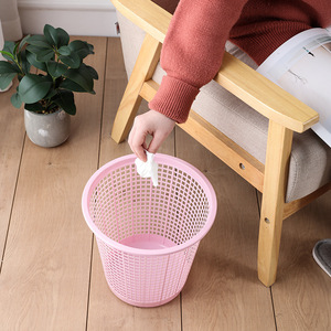 La poubelle creuse domestique simple moderne peut plastique sans pression anneau taille corbeille à papier simple cuisine salle <span class=keywords><strong>de</strong></span> bain poubelle - Product Image 3