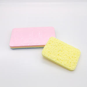 Éponge de nettoyage écologique naturelle de cuisine éponge de pâte de bois de nettoyage compressée en fibres biodégradables - Product Image 3