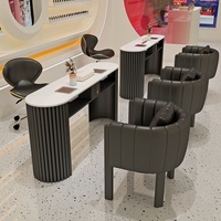 Ensemble table et chaise de manucure en bois moderne de haute qualité, avec bureau de manucure durable et écologique, à prix abordable