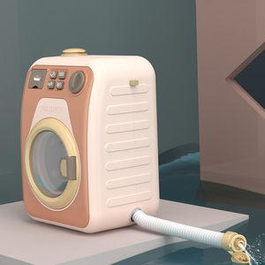 Jouets de maison de jeu pour enfants <span class=keywords><strong>Machine</strong></span> à <span class=keywords><strong>laver</strong></span> à tambour en plastique avec lumières et simulation de musique Appareils ménagers Jouets pour enfants - Product Image 4