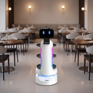 Robot de livraison autonome intelligent ServeBot S1, charge utile 30 kg, évitement d'obstacles 300 points, 4G 5G, recharge automatique, autonomie 12-24h, <span class=keywords><strong>assistant</strong></span> - Product Image 1