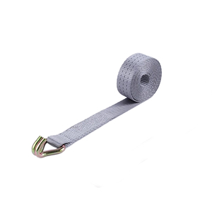 Sangles à <span class=keywords><strong>cliquet</strong></span> en polyester gris robustes rétractables 50 mm 5000 kg 6 m avec crochet en J - Product Image 4