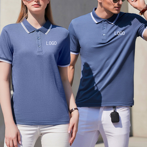 เสื้อโปโล 100% ผ้าฝ้าย เสื้อโปโลชาย ปักโลโก้ตามสั่ง เสื้อยืดเรียบง่าย เสื้อกอล์ฟ เสื้อโปโลปักลาย - Product Image 3