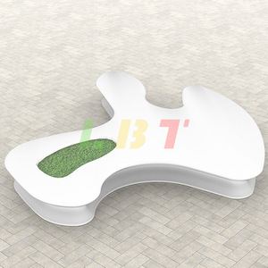 ม้านั่งต้นไม้ไฟเบอร์กลาส Libit Irregular แบบ 4 ที่นั่ง ดีไซน์ร่วมสมัยสำหรับลานบ้าน ทนทานสำหรับใช้งานกลางแจ้ง - Product Image 2