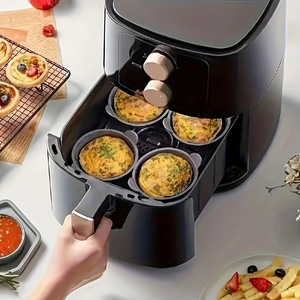 Factory Customize <b>Silicone</b> Food-grade Air Fryer Egg Mould Large Muffin Cases Cup for Air Fryer <b>Baking</b> Cake Tools - Product Image 1