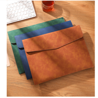 Carpeta de Cuero A4 Impermeable y Resistente al Desgaste, de Gran Capacidad, para Archivos de Oficina, Negocios y Escuela