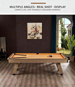 <span class=keywords><strong>Table</strong></span> <span class=keywords><strong>de</strong></span> billard en bois massif <span class=keywords><strong>de</strong></span> 8 pieds pour intérieur/extérieur avec poches en cuir et <span class=keywords><strong>table</strong></span> <span class=keywords><strong>de</strong></span> <span class=keywords><strong>ping</strong></span>-<span class=keywords><strong>pong</strong></span>, <span class=keywords><strong>kit</strong></span> d'accessoires <span class=keywords><strong>de</strong></span> billard offert - Product Image 4