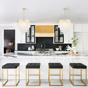 Đèn chùm vàng hiện đại có thể điều chỉnh chiều cao trang trại phong cách ánh sáng lịch thi đấu cho phòng ăn phòng ngủ lối vào Nhà Bếp Có sẵn giữa - Product Image 6