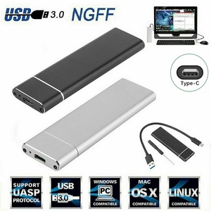 Boîtier de <span class=keywords><strong>disque</strong></span> <span class=keywords><strong>dur</strong></span> <span class=keywords><strong>externe</strong></span> SSD NGFF M.2 SATA vers <span class=keywords><strong>USB</strong></span> 3.1 Type C <span class=keywords><strong>USB</strong></span> 3.0 vers M.2 NGFF, boîtier en aluminium, UASP B B+M Key - Product Image 4