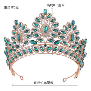 <span class=keywords><strong>Couronne</strong></span> de mariée luxueuse en feuille, <span class=keywords><strong>couronne</strong></span> de <span class=keywords><strong>princesse</strong></span> en strass, diadème, bijoux de mariage, de haute qualité, ZGH1203 - Product Image 2