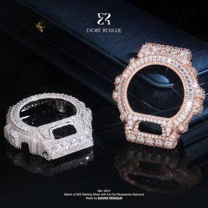 นาฬิกา <span class=keywords><strong>DW</strong></span>-6900 รุ่น Emerald Cut Ice Out <span class=keywords><strong>g</strong></span> <span class=keywords><strong>Shock</strong></span> ขอบหน้าปัดประดับเพชรโมอิสซาไนต์ เงินแท้ 925 ชุบโรเดียมและโรสโกลด์ นาฬิกา <span class=keywords><strong>g</strong></span> <span class=keywords><strong>Shock</strong></span> สำหรับผู้ชาย - Product Image 1