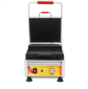 Máquina automática para hacer sándwiches Panini de acero inoxidable, parrilla de barbacoa de 220V para salchichas, hamburguesas, tostadas, bistec, condición nueva - Product Image 2