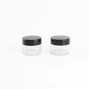 30ml Plastik creme glas mit schwarzem Deckel Hautpflege kosmetik verpackungs glas