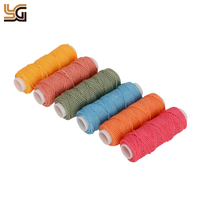 Ramah Lingkungan Polyester Berikat Kulit Lilin Benang 0.8Mm Putaran Wax Thread Set untuk Membuat Gelang