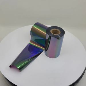 Venta Directa de Fábrica al por Mayor, Rollos de Lámina Holográfica Transparente PET para Estampado en Caliente, Cambio de Color Rojo a Verde para Pegatinas de Papel/PVC - Product Image 4