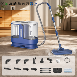 Nettoyeur de tapis multifonctionnel portable CE CB, <span class=keywords><strong>aspirateur</strong></span> puissant pour canapé et <span class=keywords><strong>voiture</strong></span>, nettoyeur de tissus d'ameublement électrique à vapeur humide et sèche - Product Image 1