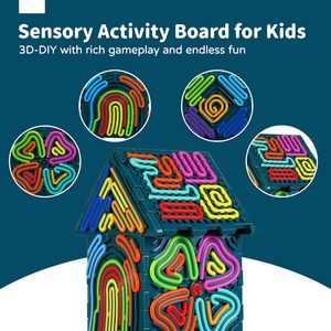 Tavola Sensoriale 3D Anti-Stress per Ansia, Autismo, <span class=keywords><strong>ADHD</strong></span>, 30 Corde in Silicone Silenziose, Calmanti, per Concentrazione, Regalo per Ragazze e Ragazzi - Product Image 2