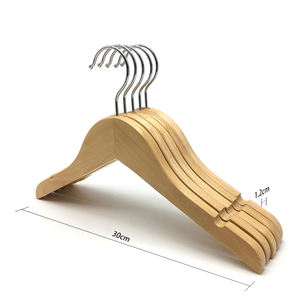 Perchas de madera para ropa, perchas para trajes y abrigos, perchas de hotel, producto nuevo, perchas de madera con logo para ropa infantil. - Product Image 6