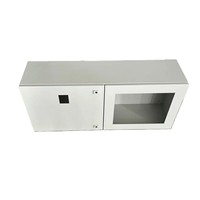 Armoire de commande électrique murale à double porte personnalisée avec écran tactile HMI et boîtier de panneau d'instruments