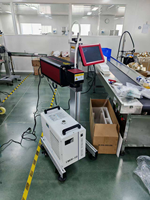 Machine de marquage laser UV YAOMATEC 5W pour logos, dates d'expiration, lots, gravure volante, machine de codage pour emballages alimentaires