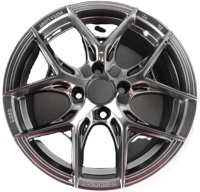 Jantes Flrocky Mag 13 14 15 pouces, multi-branches, finition noir et rouge, jantes en alliage pour voiture, 4X100, roues 15