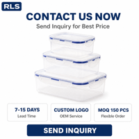 Contenants de stockage des aliments 4 pièces ensemble sans BPA PP en plastique hermétique cuisine garde-manger préparation des repas nidification empilable