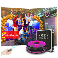 Machine de photomaton portable SHTX la mieux notée, application ChackTok pour les événements d'anniversaire, les mariages, photomaton en verre rotatif à 360 degrés