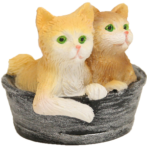 ZICOM Alemania, Accesorios para Belén, Gatos en una Cesta, Figura para Figuras de 11 cm de Altura Aprox. Decoración Navideña y Juguete de 2.9 cm - Product Image 1