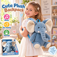 Sac à dos en peluche mignon Koala Éléphant 2026, jouets musicaux unisexes avec oreilles qui bougent, en fausse fourrure, pour enfants, idéal pour les anniversaires