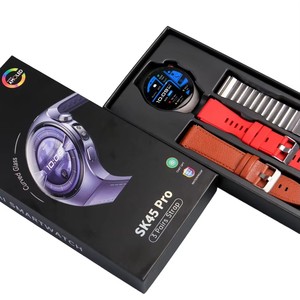 Montre connectée SK45 Pro New Watch 5 pour hommes et femmes, haute qualité, 3 bracelets, écran AMOLED 1,53 pouces, étanche IP68, appels Bluetooth, Kalobee - Product Image 1