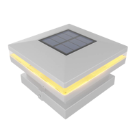 Poteau de jardin de clôture de portail carré étanche IP64 moderne LED lumière de pilier solaire préparation à l'extérieur