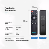 BOXPUT BPR1S Plus Télécommande vocale intelligente BT5.0 avec apprentissage IR et souris aérienne pour Android TV Box H96 Max, TV Stick, Mi Box