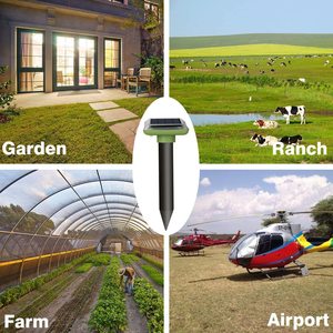 Máy đuổi chuột chũi, chuột đồng, rắn, chuột chũi bằng năng lượng mặt trời, thân thiện với môi trường, khuyến mãi Saijzek - Product Image 5