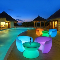 Fauteuil LED RVB rechargeable à changement de couleur, étanche et anti-jaunissement, pour terrasse, jardin, événements et mariages
