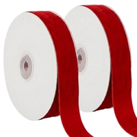 Ruban en velours recyclé écologique, doux et luxueux, à une face, pour la confection de nœuds floraux pour cheveux, loisirs créatifs, emballage cadeau, Saint-Valentin