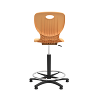 Chaise mobile en plastique au design moderne avec pieds en métal Mobilier de bureau pour l'école Chaise pivotante