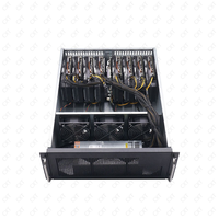 Stabilitas Yang Baik 5.2Cm Jarak 8 Kartu Grafis Rack Server Kasus 4u Gpu Case Komputer