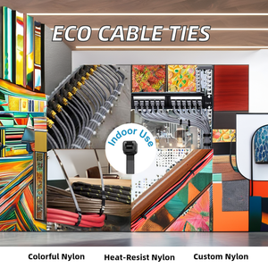 자외선 차단 나일론 66 셀프락킹 케이블 타이 랩 클램프 세트, 전기 산업용 와이어 관리용 다양한 사이즈 - Product Image 4