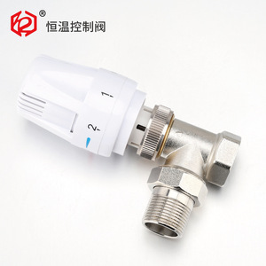 Robinet thermostatique automatique Unicom DN32 en laiton nickelé pour radiateur, utilisation haute température - Product Image 3
