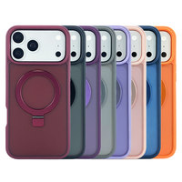 Étui de téléphone magnétique polyvalent en TPU et PC résistant aux chocs 360° °   Support rotatif en métal avec charge sans fil pour iPhone 15 Pro Max