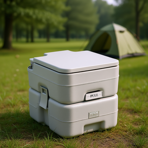 Vevor Commode de camping portable, réservoir de déchets de 5,3 gallons, réservoir de chasse d'eau de 3,2 gallons, toilette à chasse pressurisée à bouton-poussoir - Product Image 2