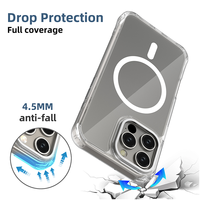 Vente en gros dur clair Charge magnétique étui de téléphone antichoc pour iPhone 17 16 PRO MAX accessoires de téléphone portable