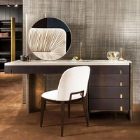 Table de maquillage de style italien, design moderne et créatif, en bois massif, pour villa et usage domestique
