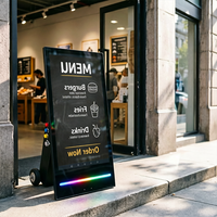 Écran publicitaire numérique extérieur étanche avec bande LED pour menu numérique, idéal pour les drive-thru, les magasins de détail, la signalisation directionnelle et l'éducation