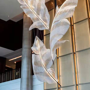 תליון אורות יוקרה עיצוב פנים קישוט אור אור גדול אולם הלובי חדר הכנסייה גרם מדרגות מותאם אישית נברשות קריסטל - Product Image 5