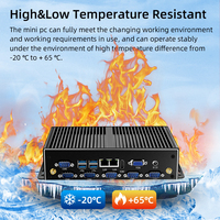 Ordinateur industriel sans ventilateur HLY J1900 avec double Ethernet Gigabit, WiFi, RS232, RS485, 8 ports USB, 3G/4G LTE, Linux, mini PC de bureau