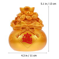 Sac chinois de la chance Fengshui grenouille banque d'épargne en résine